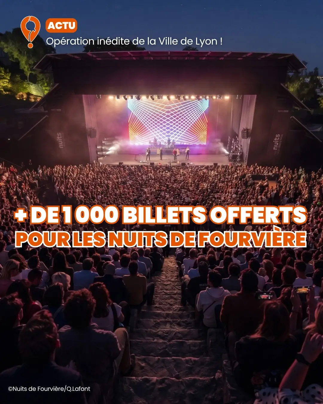 Nuits de Fourvière : 1000 places offertes