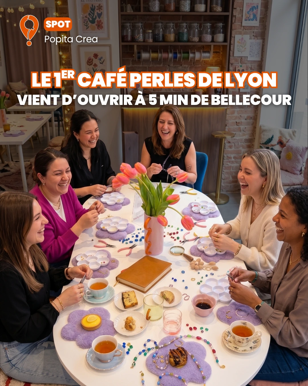 Un café-perles créatif