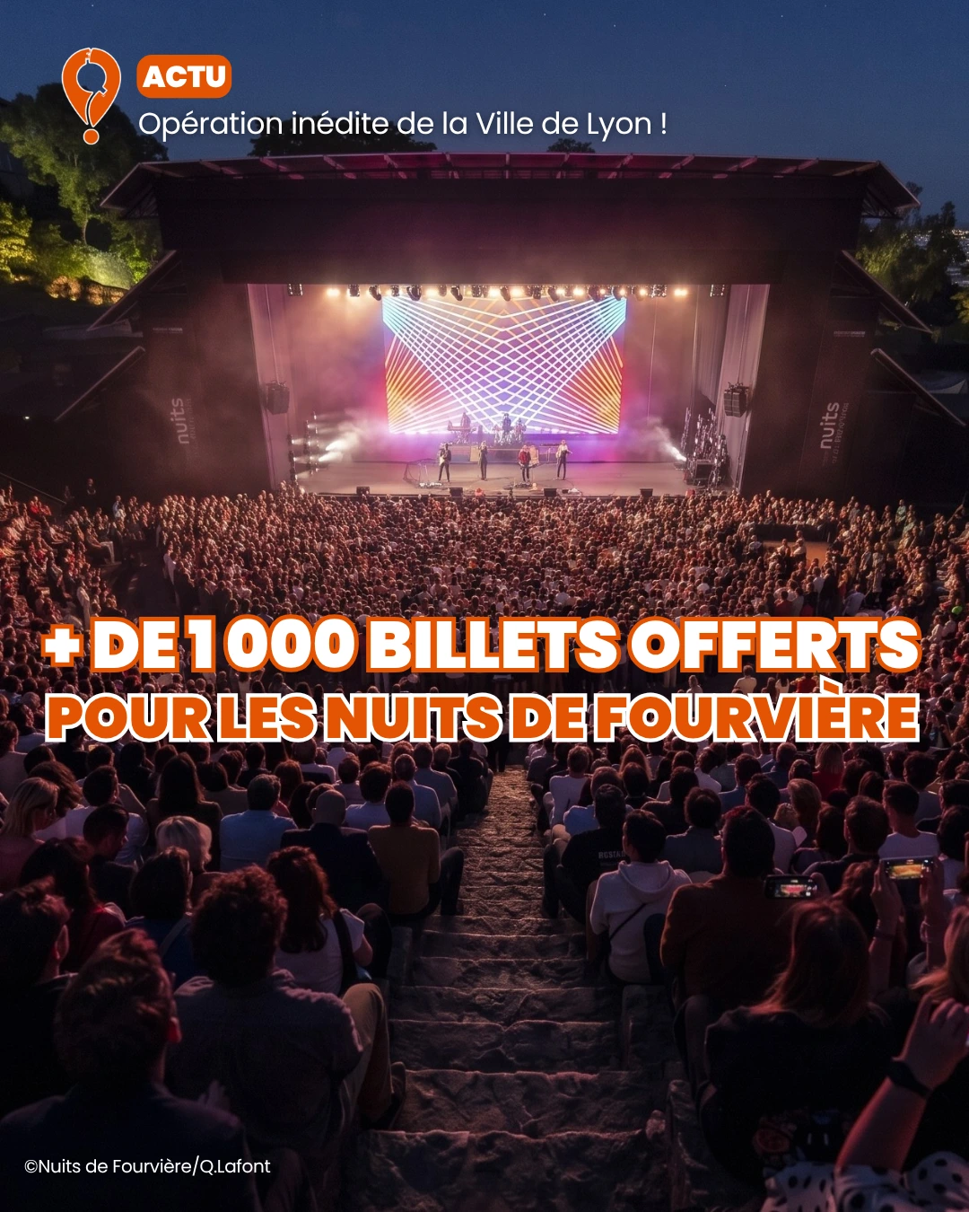 Nuits de Fourvière : 1000 places offertes